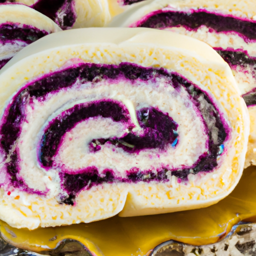 Gorgeous blueberry cream cheese rolls with a swirl of vibrant blueberry preserves.